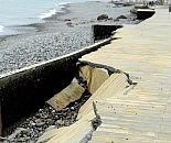 Storm damaged boulevard of Batumi (President Press-office Photo)