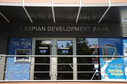 Caspian Development Bank loaned over 72 percent of its available credit portfolio to one customer -- Azerbaijan's state oil-and-gas company. (OCCRP photo)