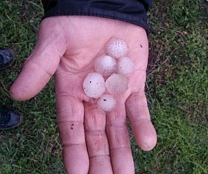 hail stones in eastern Georgia 2013-04-10