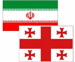 iran georgia flags