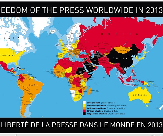 press freedom map 2013