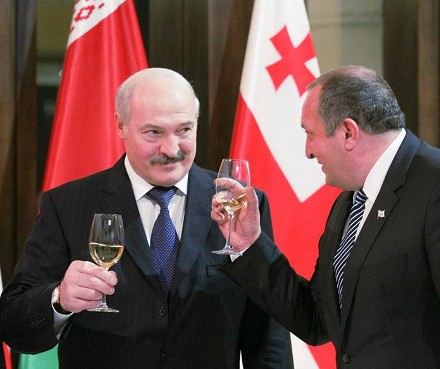 Alexander Lukashenko and Giorgi Margvelashvili