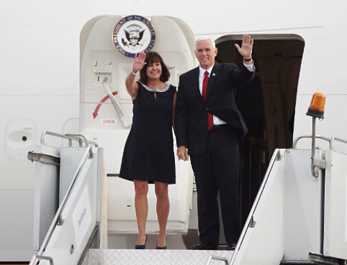 US Vice President Mike Pence visiting Georgia